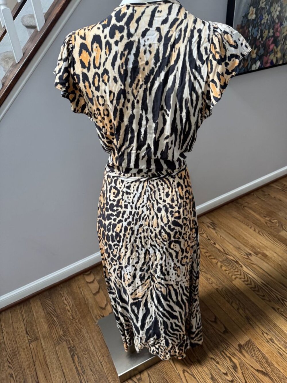Melissa Odabash Brianna Cheetah Leopard Print Wrap Maxi Dress XS - Picture 2 of 2